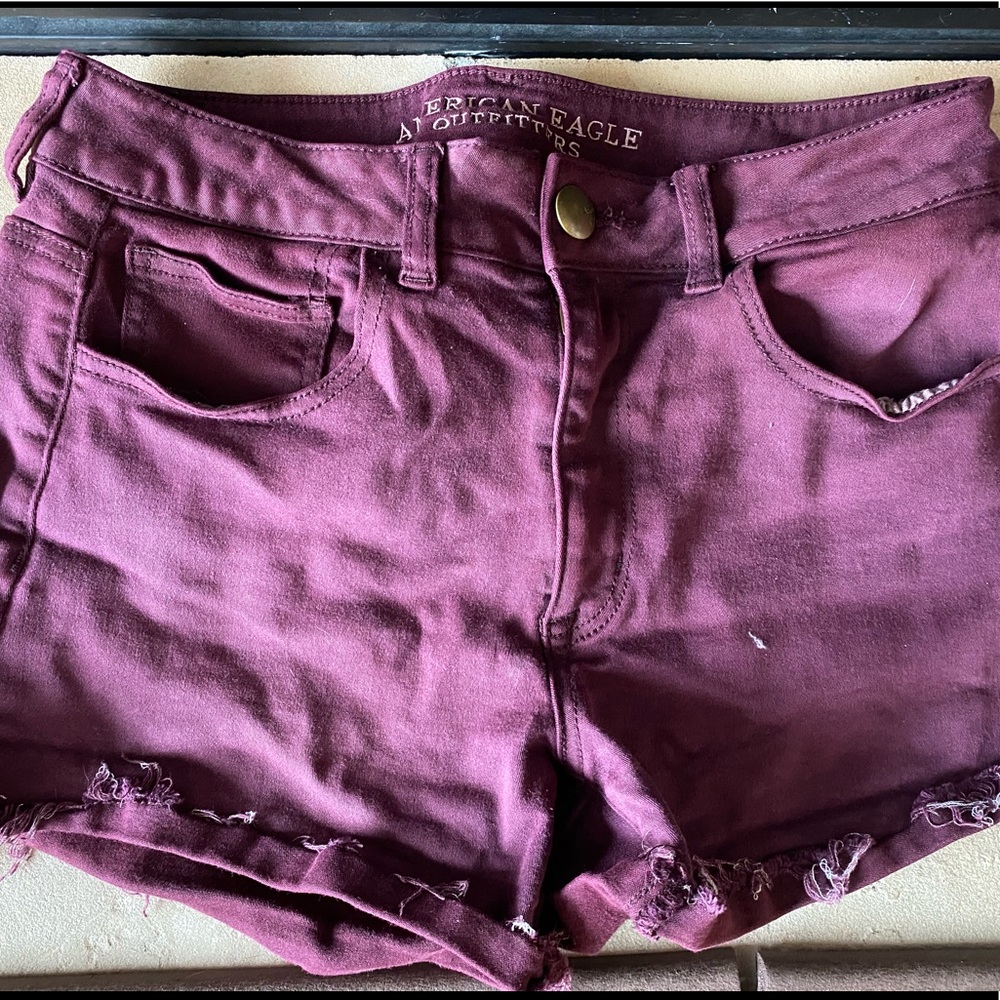American Eagle Maroon Shorts